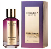 Purple Roses Vanilla perfume bottle by Pendora Scents with matching box
